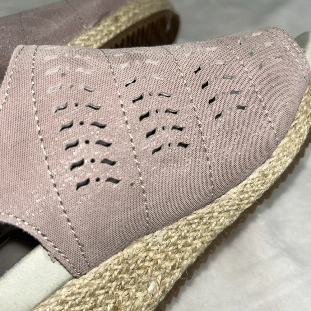 Size 6 X-Wide Propét Women's‎ Marlo Espadrille Wedge Sandal, Pink Blush